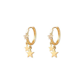 Brinco Estrelinhas - Ouro 18k