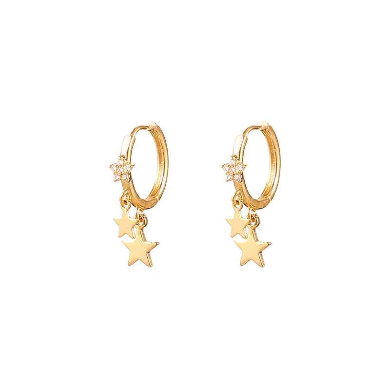 Brinco Estrelinhas - Ouro 18k