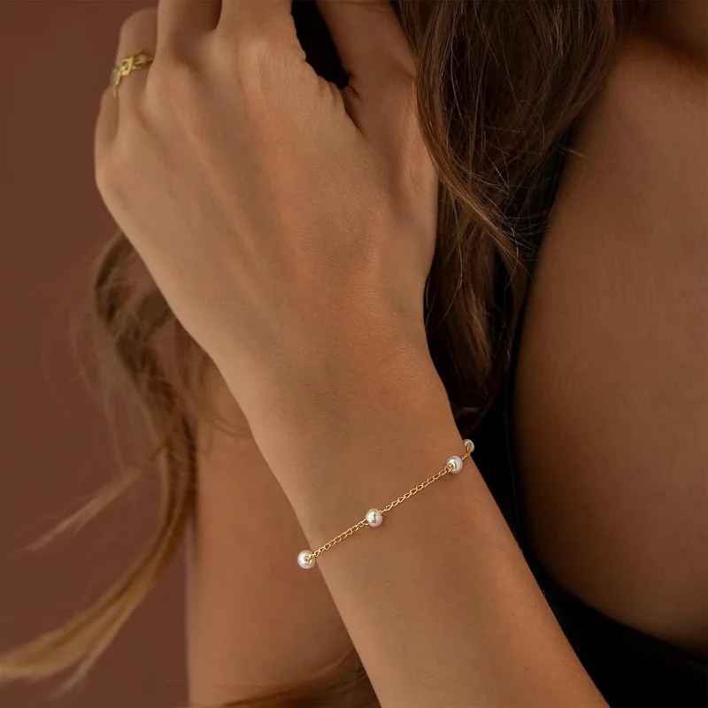 Pulseira Aura - Ouro 18k - Pérolas