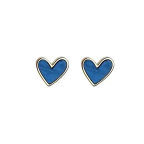 Brinco Blue Heart - Ouro 18k - Zircônia Azul - EBERLE JOIAS