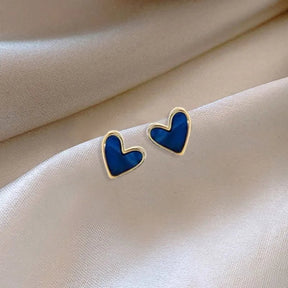 Brinco Blue Heart - Ouro 18k - Zircônia Azul - EBERLE JOIAS