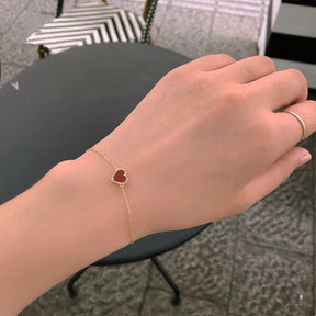 Pulseira MyLove - Ouro 18k - Zircônia Vermelha